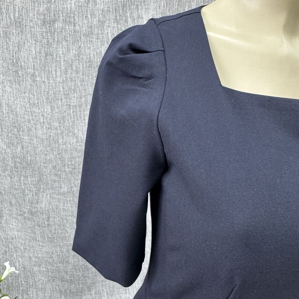 Ann Taylor Petite Navy Blue Sheath Dress & Blazer Suit Set Size 4P / 2P Workwear - Picture 3 of 16
